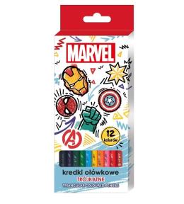 Kredki ołówkowe trójkątne Avengers 12 kolorów