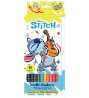 Kredki ołówkowe trójkątne 12 kolorów Stitch