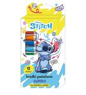 Kredki pastelowe Jumbo 12 kolorów Stitch