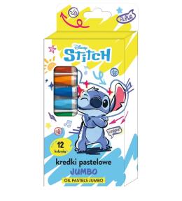 Kredki pastelowe Jumbo 12 kolorów Stitch