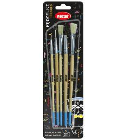 Pędzelki z naturalnego włosia 5szt