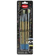 Pędzelki z naturalnego włosia 5szt