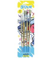 Pędzelki z naturalnego włosia 5szt Stitch