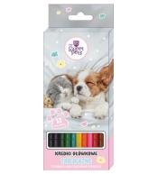 Kredki ołówkowe trójkątne The Sweet Pets 12 kol.