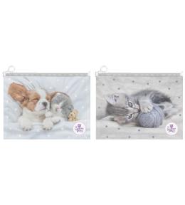 Teczka A4 na suwak The Sweet Pets mix