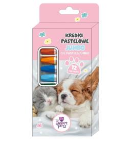 Kredki pastelowe jumbo The Sweet Pets 12 kolorów