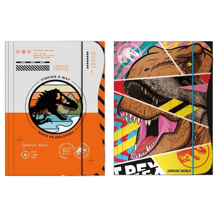 Teczka z gumką A4 Jurassic park mix