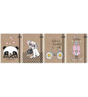 Teczka z gumką A4 kraft liner mix