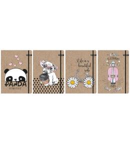 Teczka z gumką A4 kraft liner mix