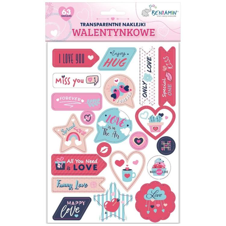 Naklejki samoprzylepne Walentynki