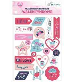 Naklejki samoprzylepne Walentynki