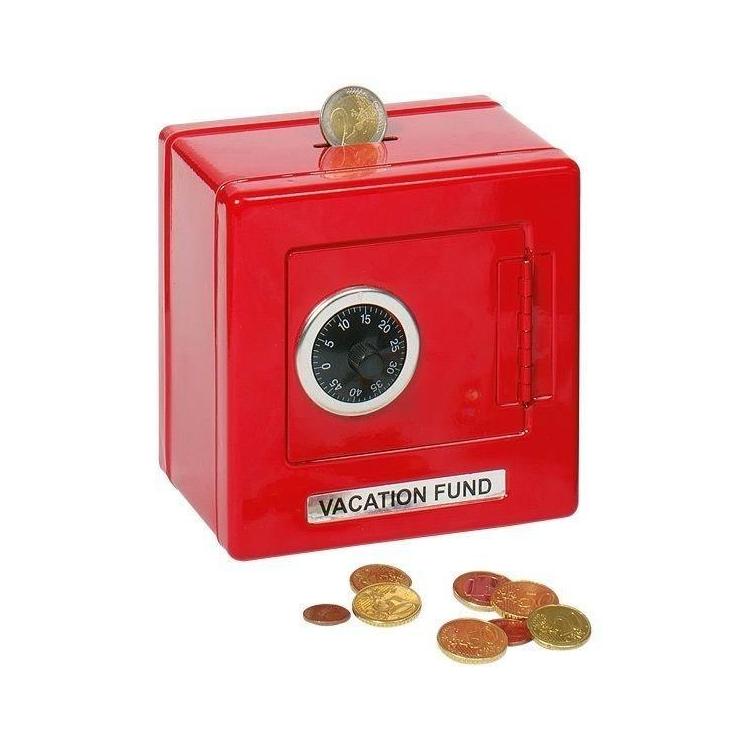 Skarbonka sejf czerwona