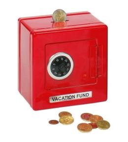 Skarbonka sejf czerwona