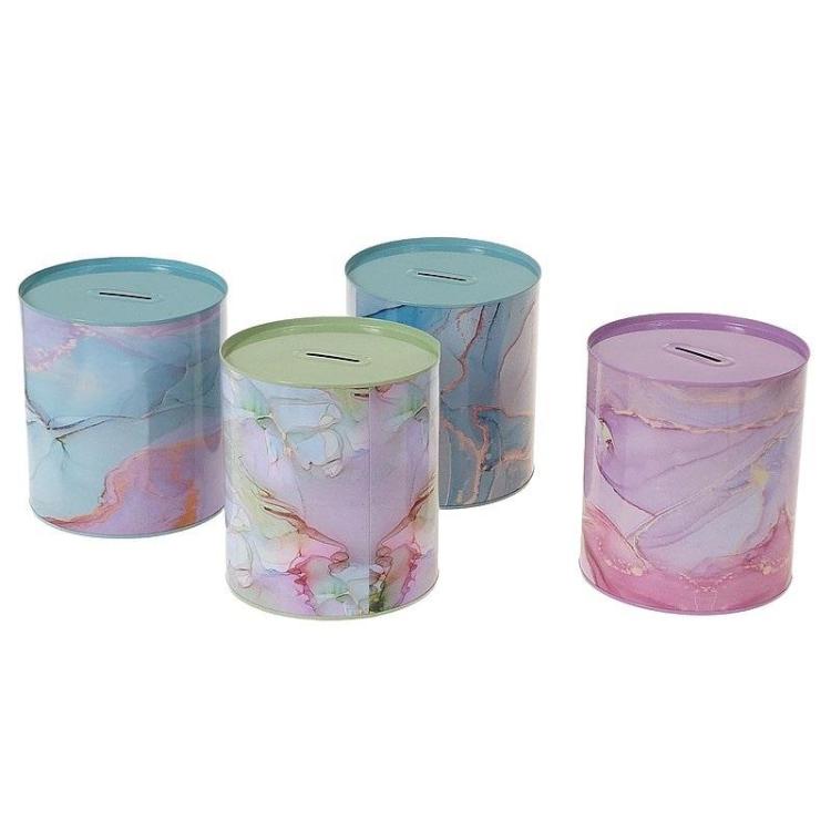 Skarbonka metalowa Marmur MIX