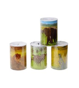 Skarbonka, metalowa puszka, zwierzęta MIX