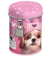 Skarbonka z kłódką Różowy szczeniak DERFORM