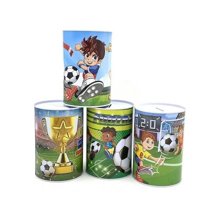 Skarbonka metalowa Piłka nożna mix