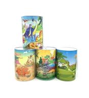 Skarbonka puszka metalowa dinozaury mix