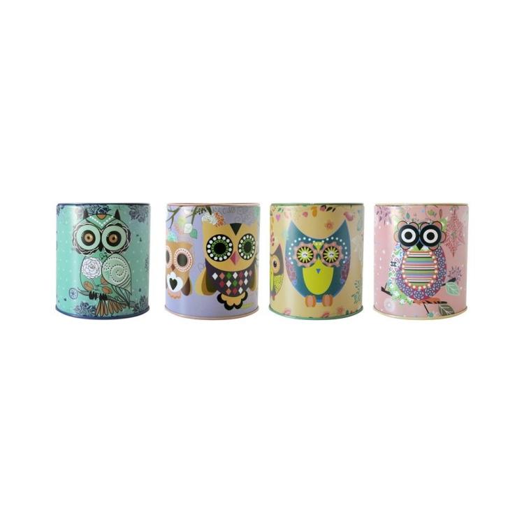 Skarbonka metalowa Sowa