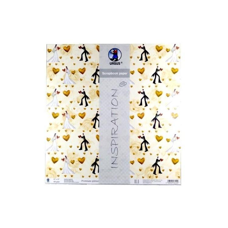 Papier do scrapbookingu ślubne 1 5 arkuszy