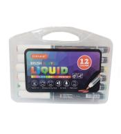 Flamastry akrylowe 12 kolorów