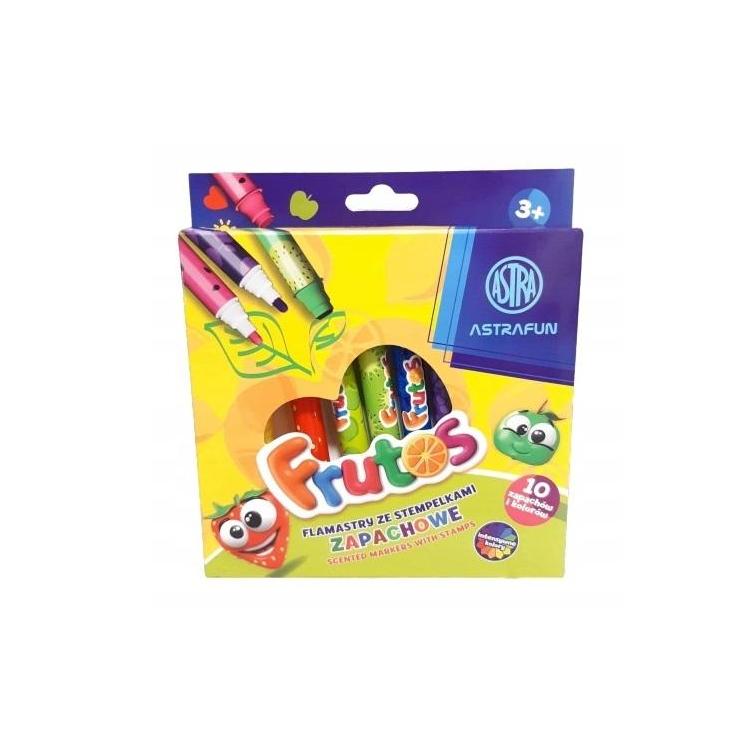 Flamastry okrągłe zapachowe stemple 10kol ASTRA