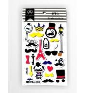 Stiker z elementami z pianki z lekkim brokatem