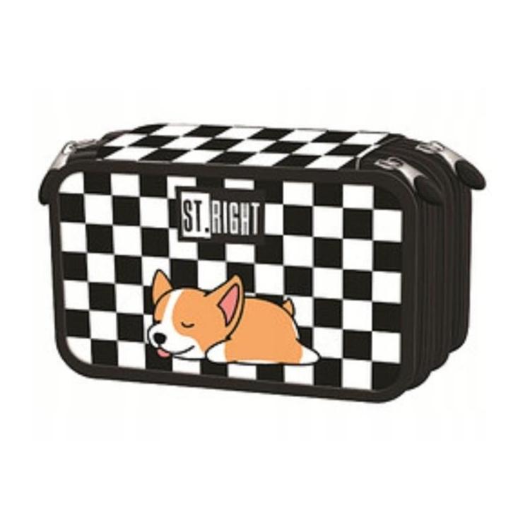 Piórnik potrójny z wyposażeniem PC5 Sleepy Corgi