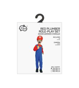 Strój dla dzieci Czerwony hydraulik 110/120cm