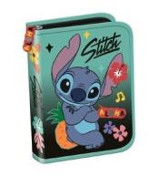 Piórnik dwuklapkowy bez wyposażenia Stitch mint