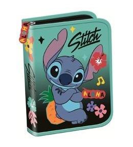 Piórnik dwuklapkowy bez wyposażenia Stitch mint