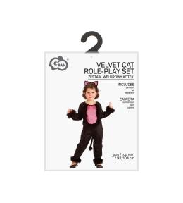 Strój dla dzieci Welurowy Kotek rozm. 92/104cm