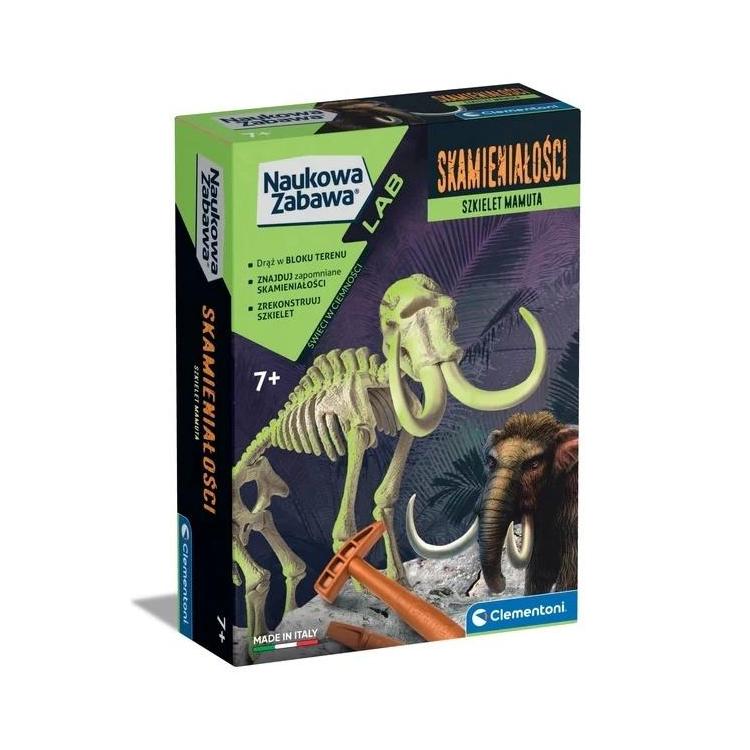 Naukowa zabawa. Skamieniałości. Mamut fluoresc