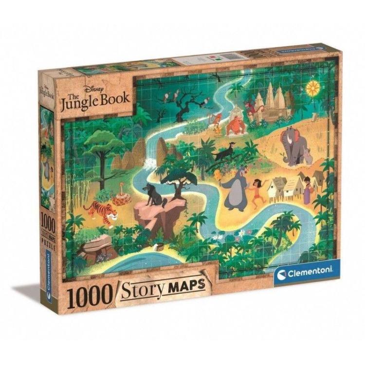 Puzzle 1000 Story Maps Księga Dżungli