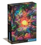 Puzzle 500 Compact Psychedelic Jungle Sunrise