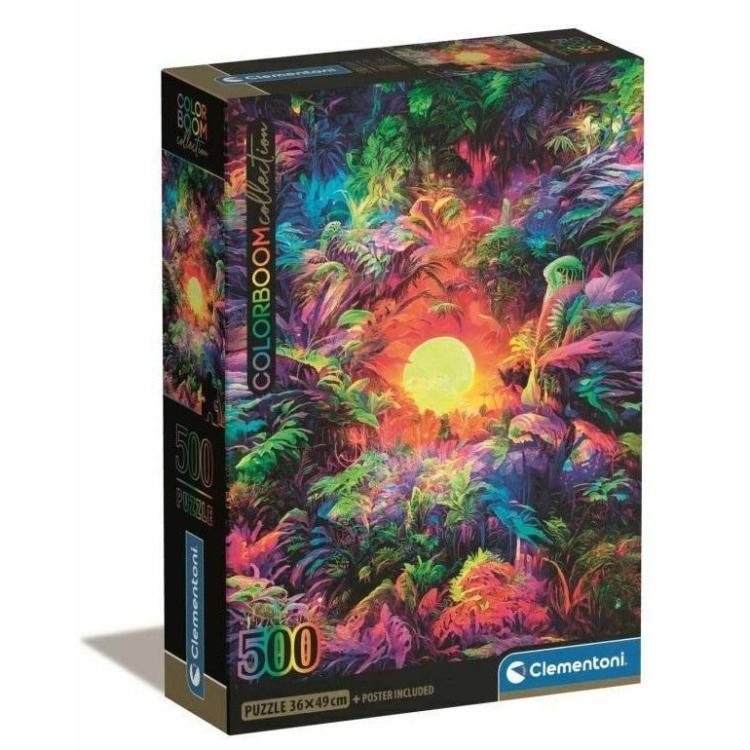 Puzzle 500 Compact Psychedelic Jungle Sunrise