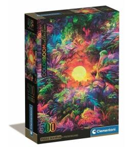 Puzzle 500 Compact Psychedelic Jungle Sunrise