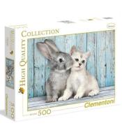 Puzzle 500 HQ Kotek i Królik