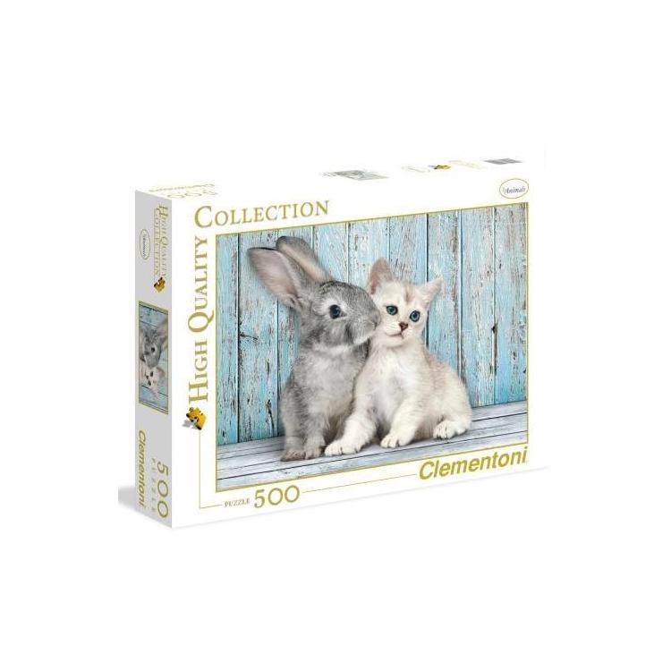 Puzzle 500 HQ Kotek i Królik