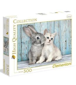 Puzzle 500 HQ Kotek i Królik