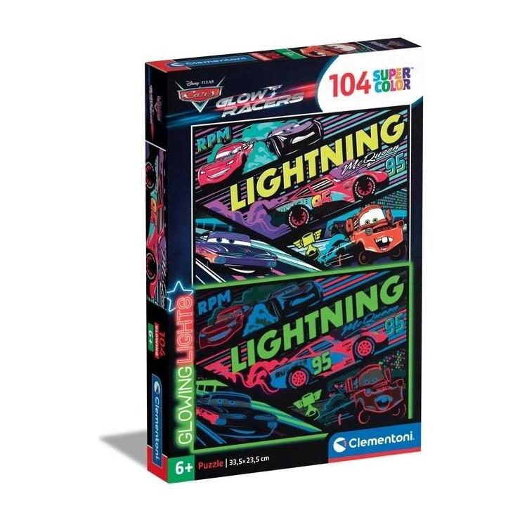 Puzzle 104 Glowing Cars Glow Racers