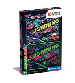 Puzzle 104 Glowing Cars Glow Racers