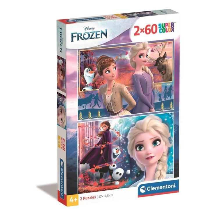 Puzzle 2x60 Super kolor Frozen 2