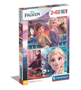Puzzle 2x60 Super kolor Frozen 2