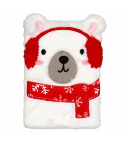 Pluszowy pamiętnik A5 Miś Polarny, 80 kartek, Incood