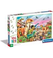Puzzle 104 Super Kolor Land of Dinosaurs