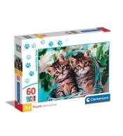 Puzzle 60 Super Kolor Lovely Kitty Twins