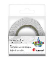 Wstążka bawełniana koronka 15mmx1.8m biała