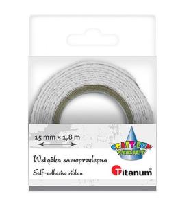 Wstążka bawełniana koronka 15mmx1.8m biała