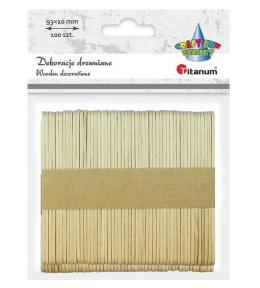 Drewniane patyczki naturalne proste 10x93mm 100szt